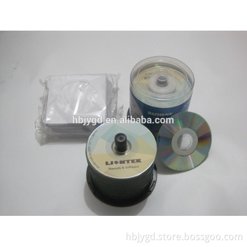 Mini blank CD (225Mb/25Min/24X) with customized printing and white paper bag package